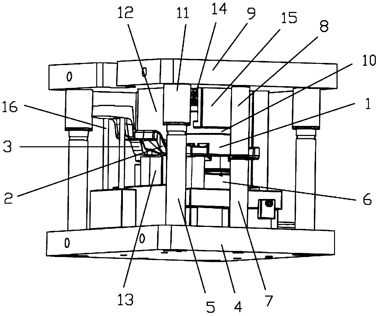 Cutting die for cylinder body sprues of air-conditioner compressor