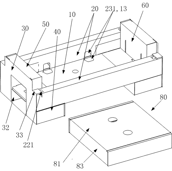 Corrugated paper combined buffer inner clamp