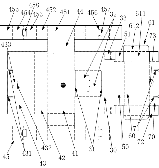 Corrugated paper combined buffer inner clamp