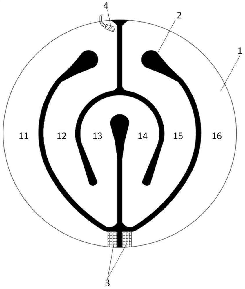 Circular electric heating glass and preparation method and application thereof