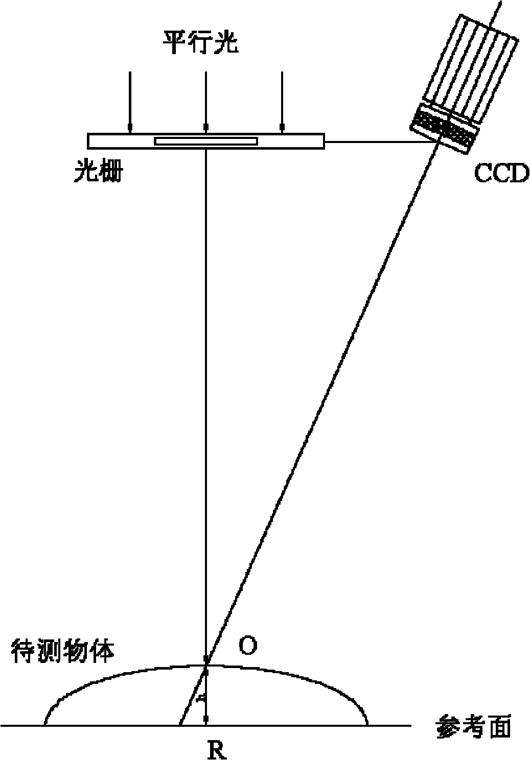 Coplanarity measuring system based on projection Moire principle