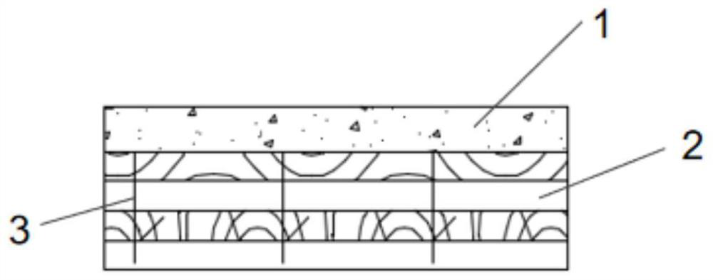 Orthogonal laminated wood-concrete composite floor and reinforcing method