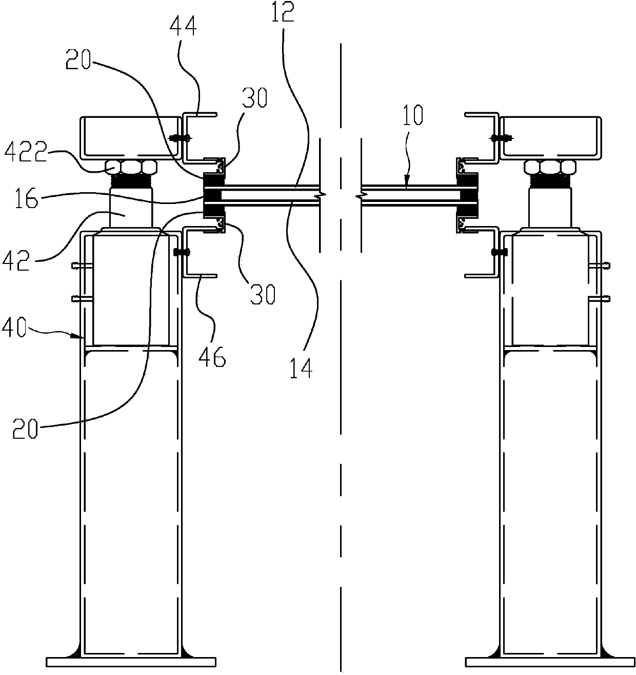 Method for detecting adhesive property of hollow glass external sealant