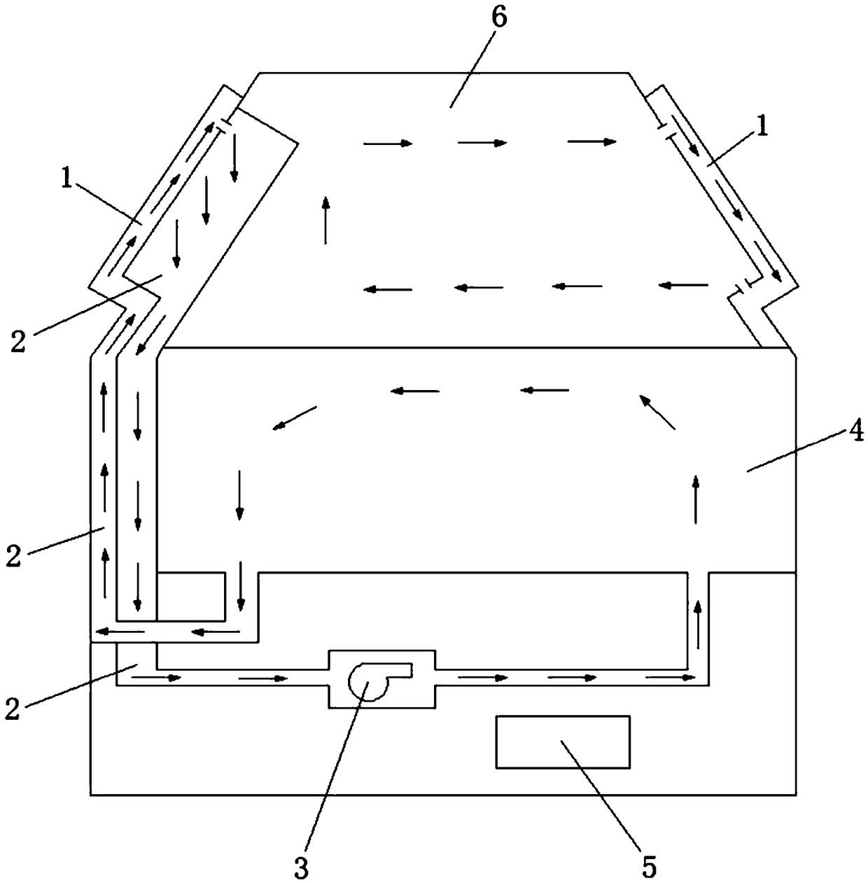 Building energy-saving system achieving energy conversion through radiation