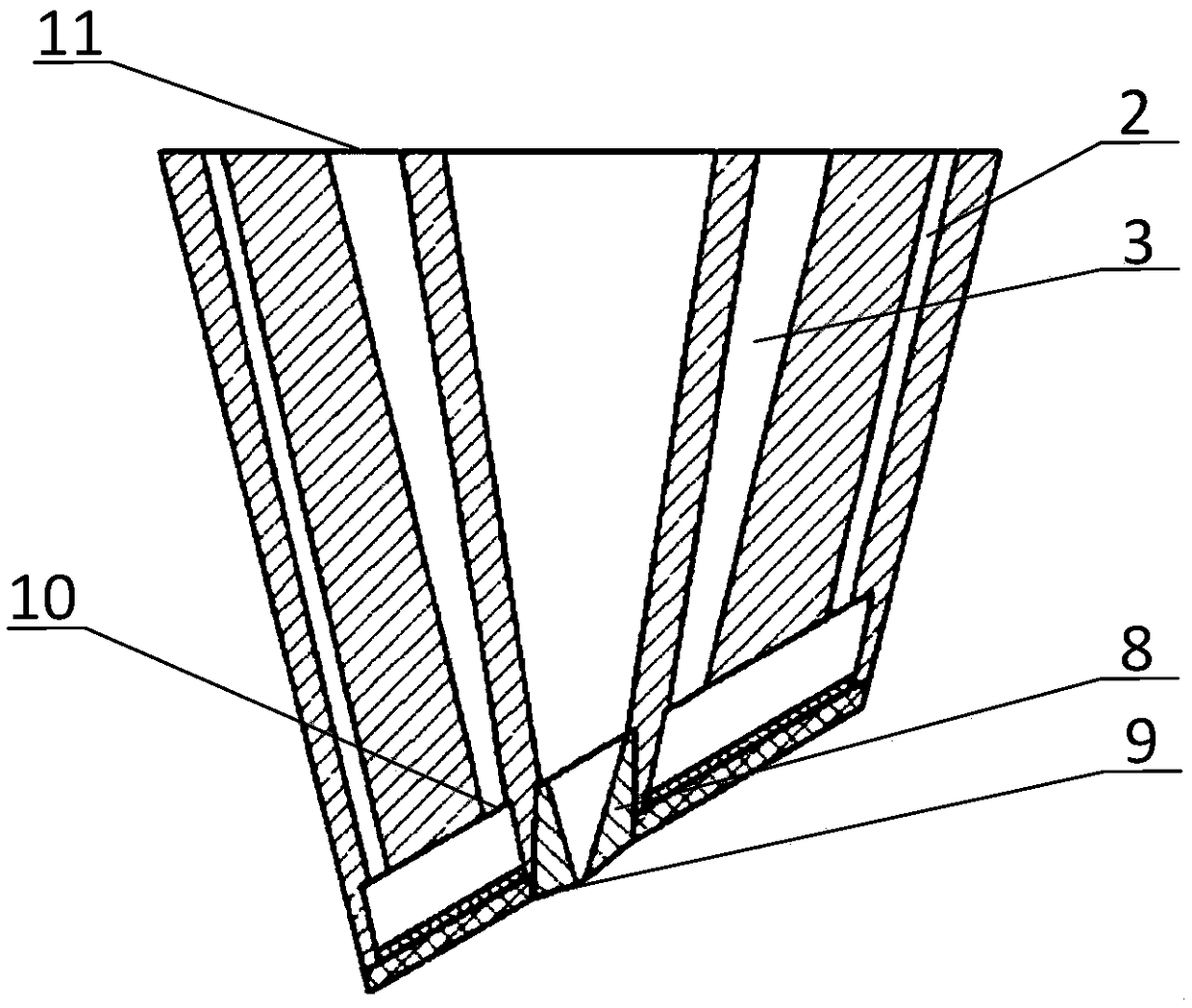 Composite thermal diaphragm cooling device for solar telescope