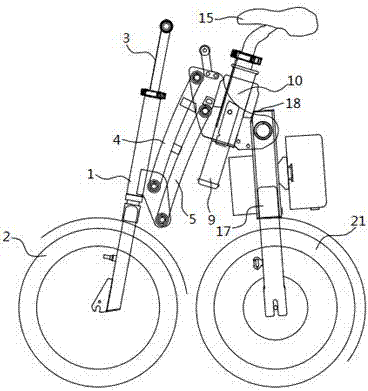 Folding bicycle frame