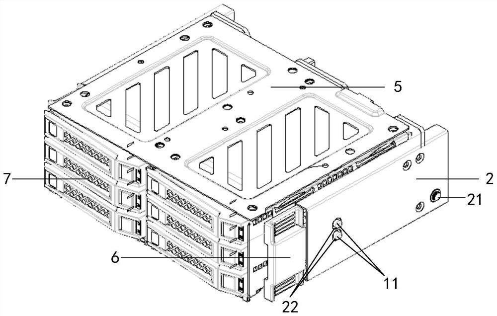 Hard disk rack device and electronic equipment