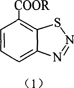 Application of benzothidiazole derivatives as activator for plant disease-resistant agent