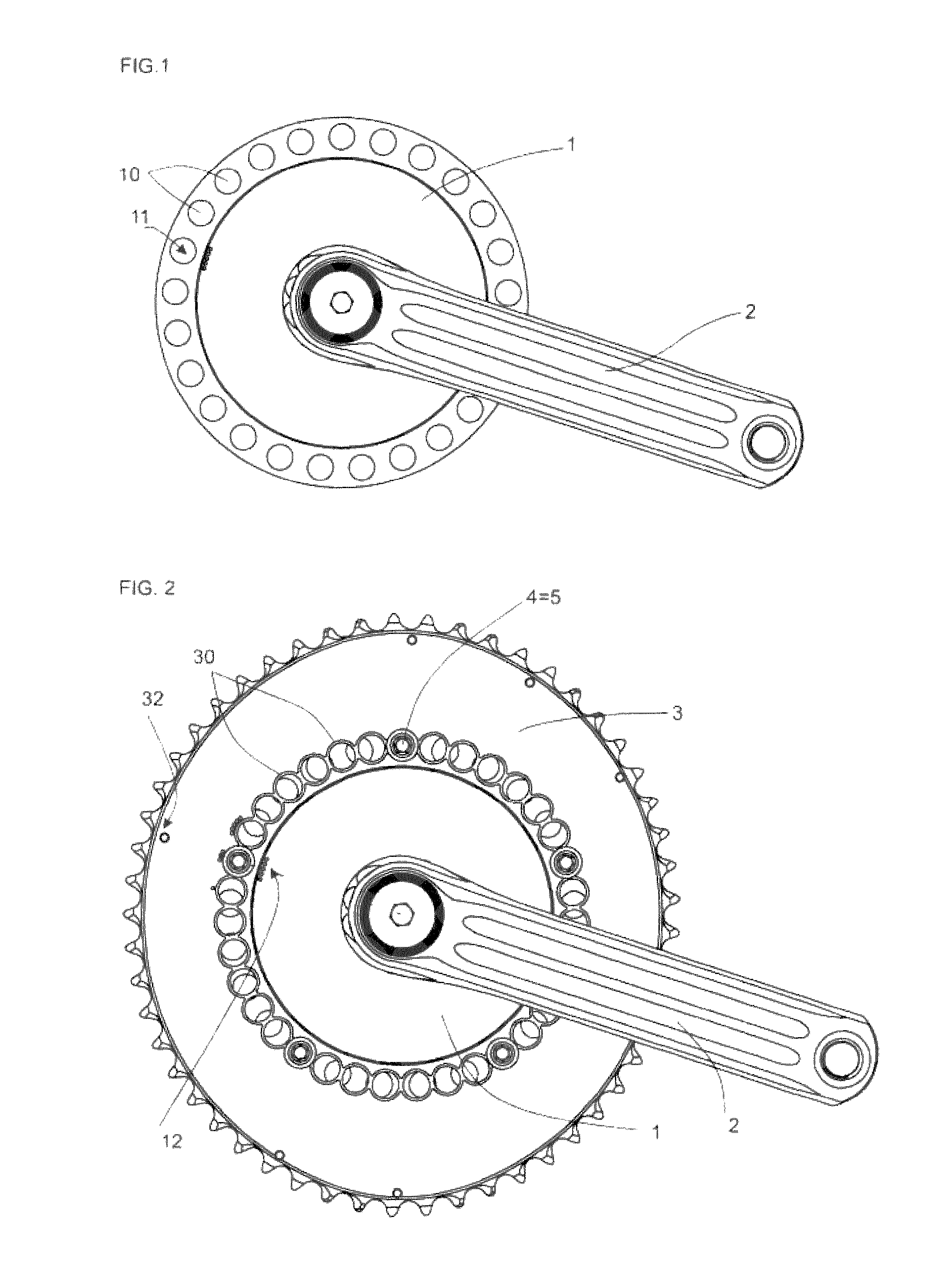 Crank arm spider improvement for attaching ovoid chainrings