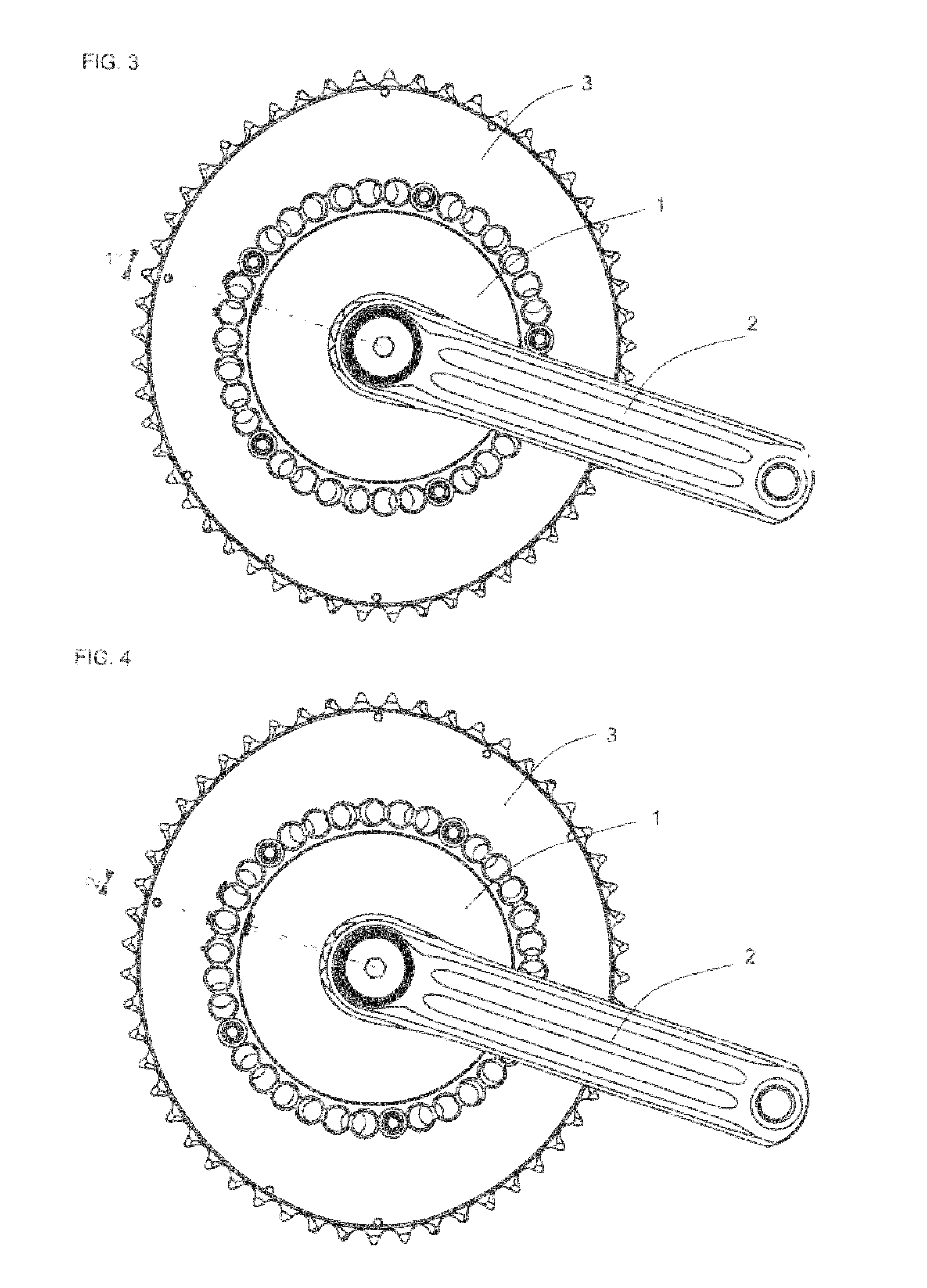 Crank arm spider improvement for attaching ovoid chainrings