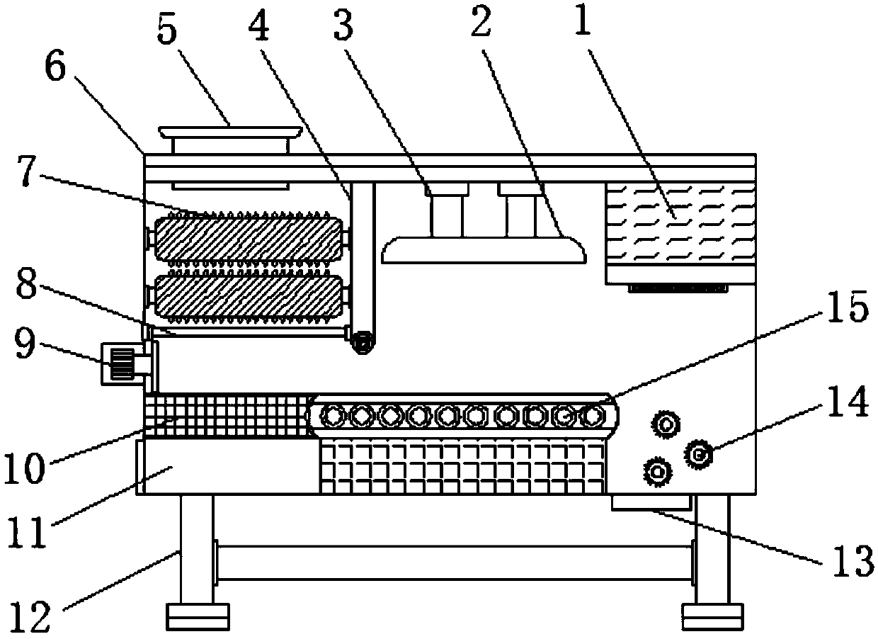 Building waste extruding device high in efficiency and high in practicability