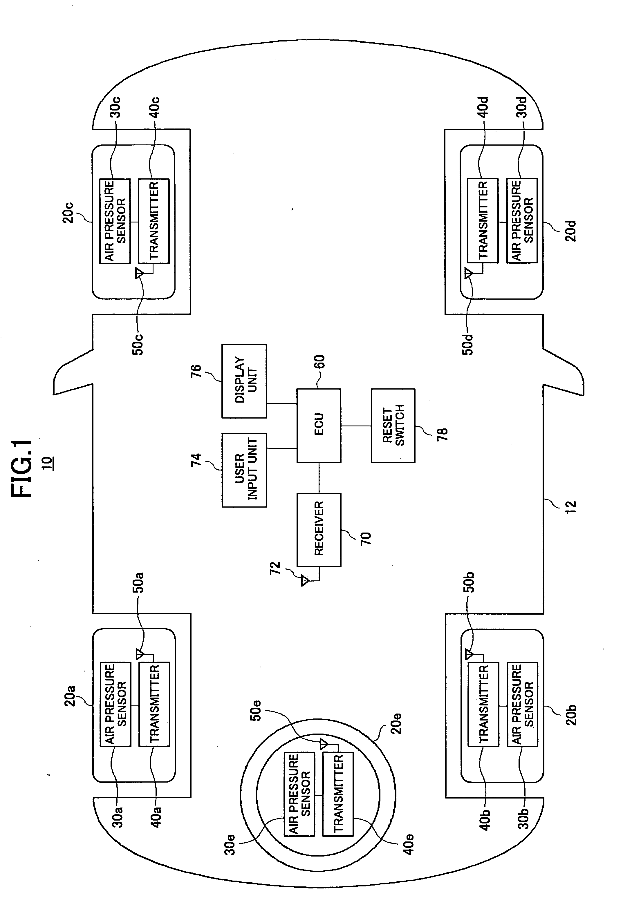 Tire condition display device