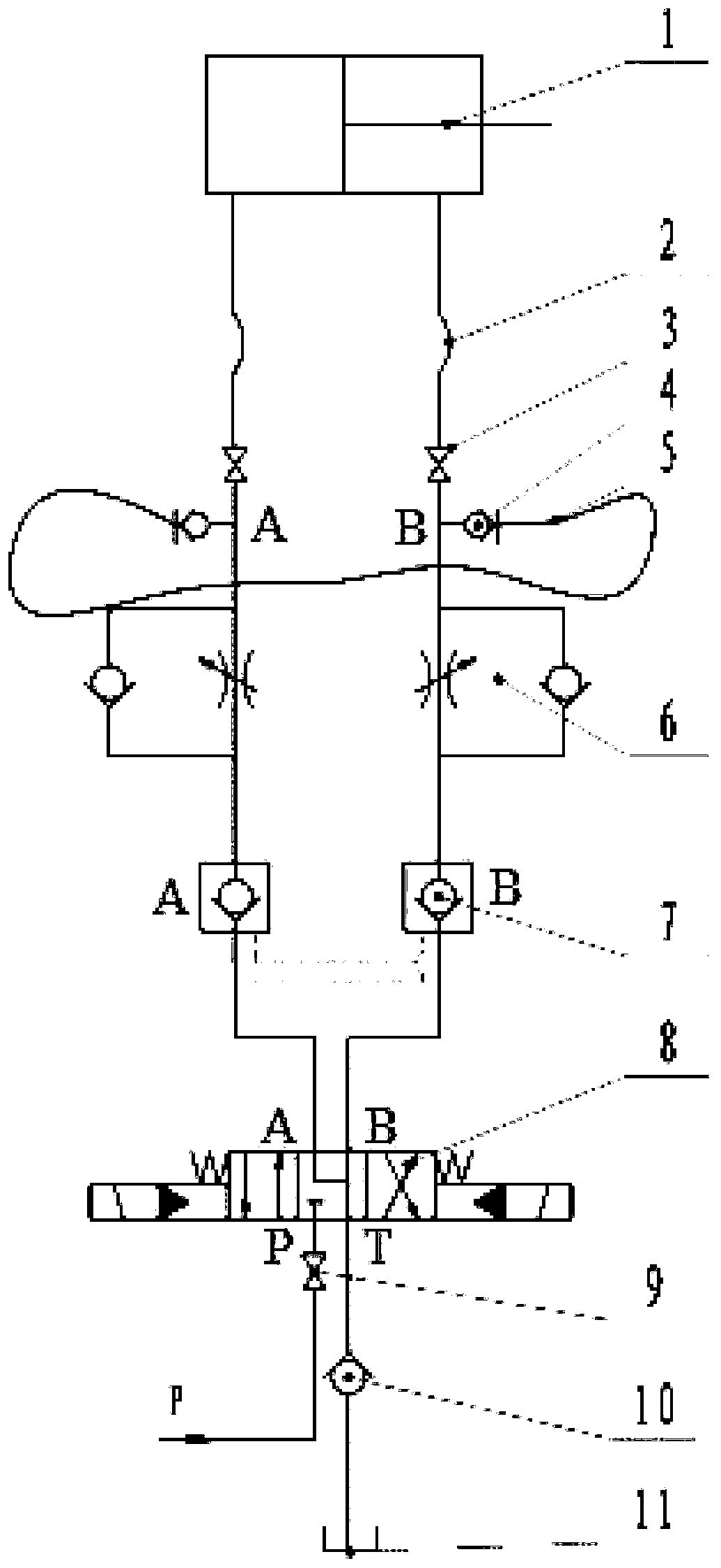 Air void eliminating device and method for hydraulic system with hydraulic lock