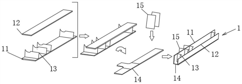 Ultra-large container ship hatch coaming and torsion box integrated construction method