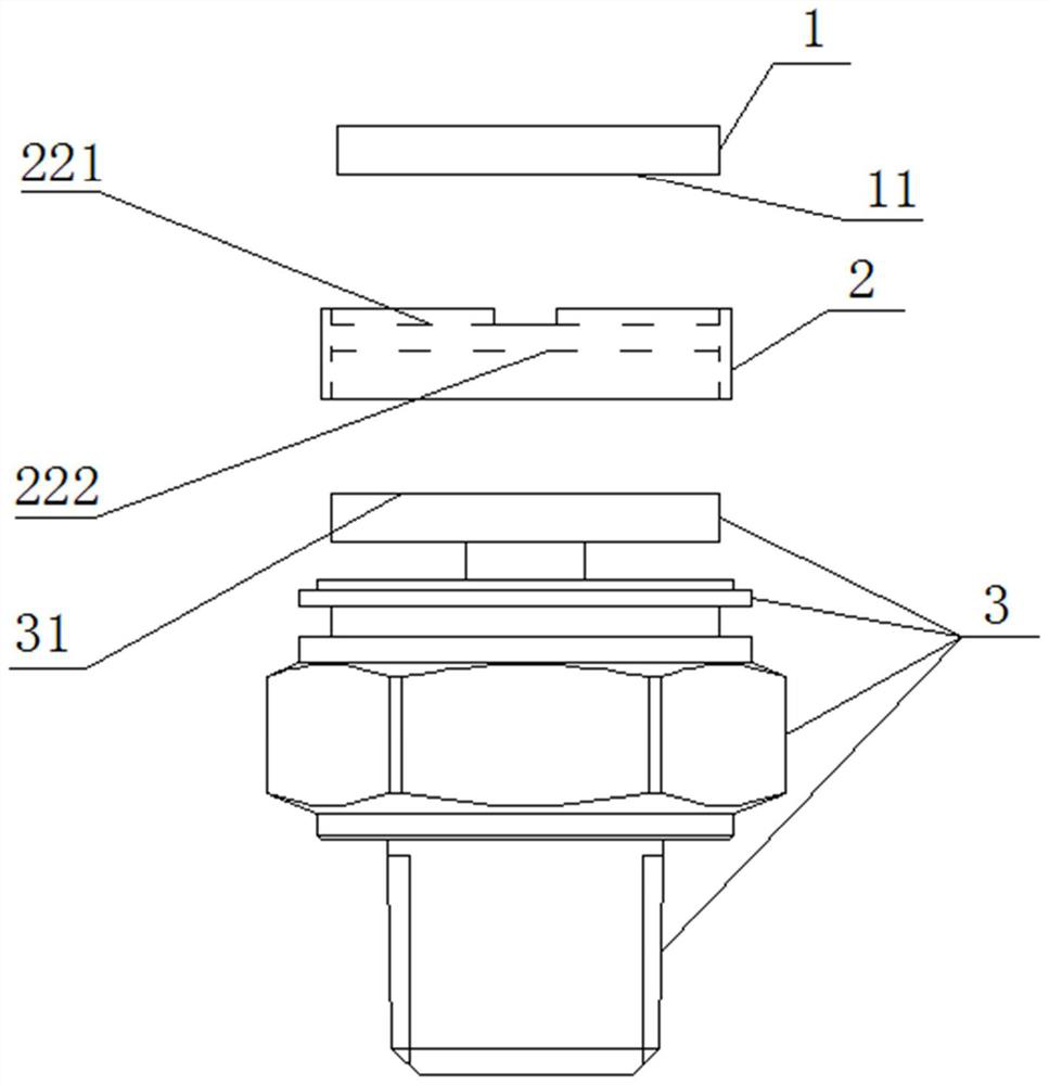 Connecting structure and sensor thereof