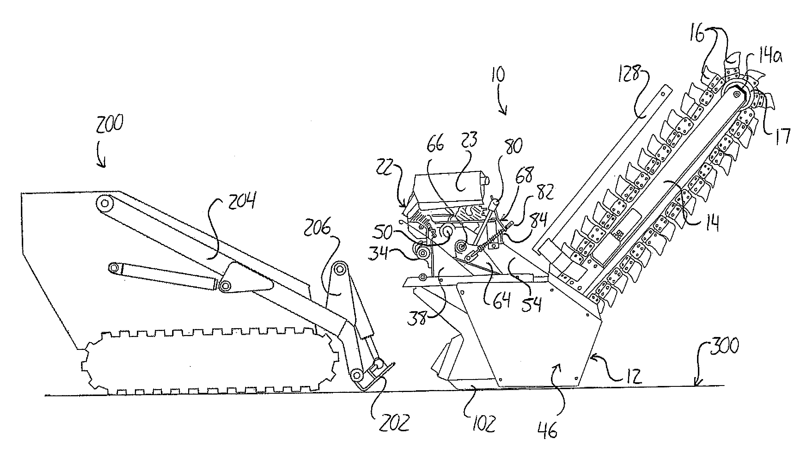 Trenching Attachment Having an Internal Combustion Engine