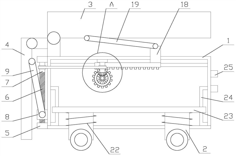 A handling robot with automatic unloading function for logistics