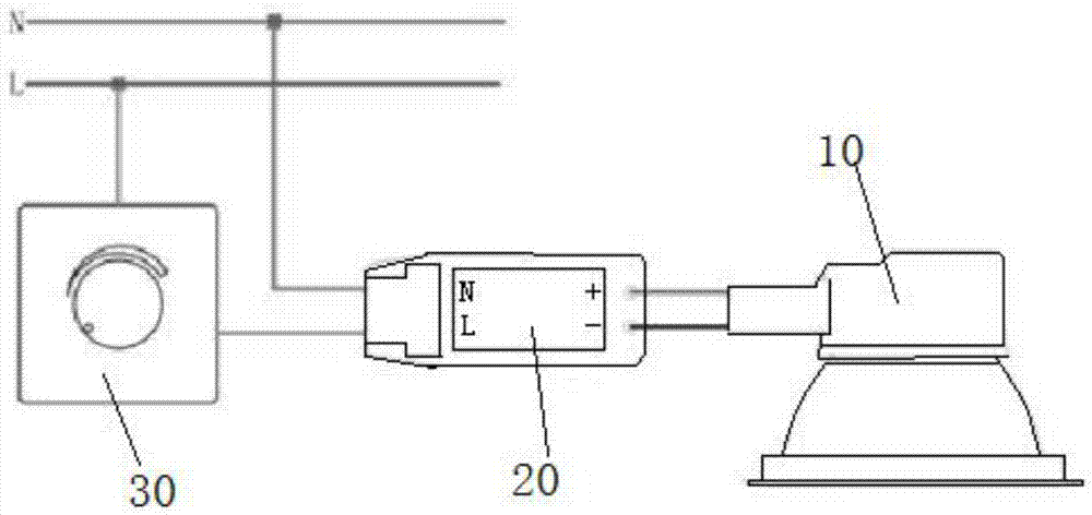 Light adjustment system for LED lamp