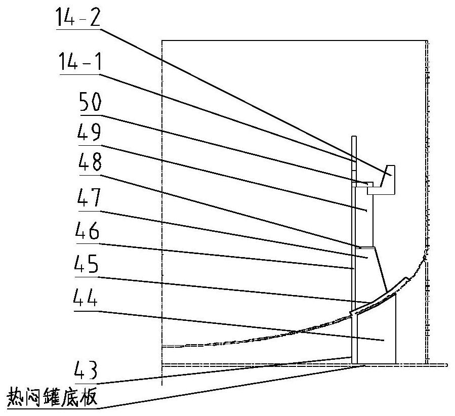 Slag pot support for large-diameter vertical steel slag pressurized hot disintegrating pot