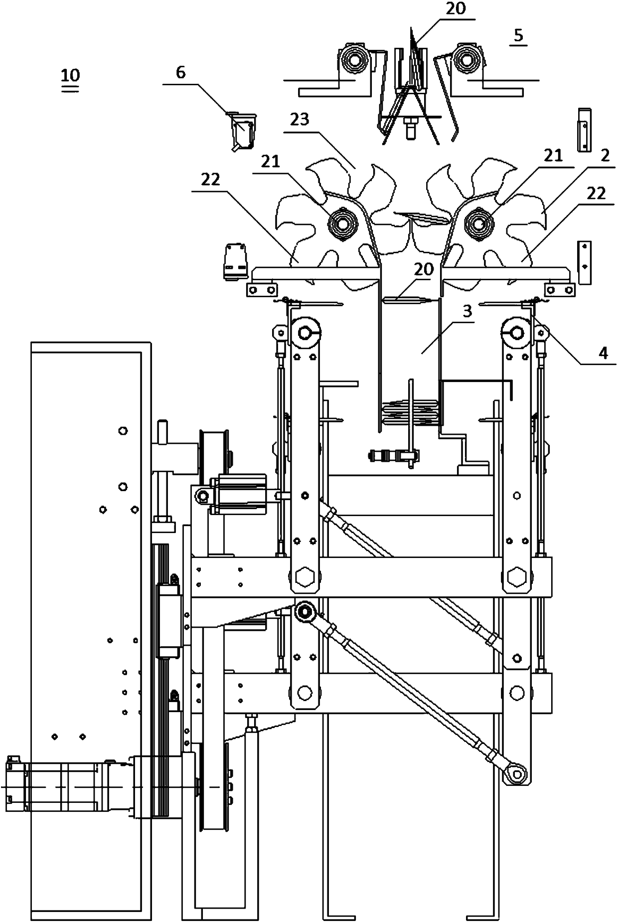 Collection device of automatic packaging equipment