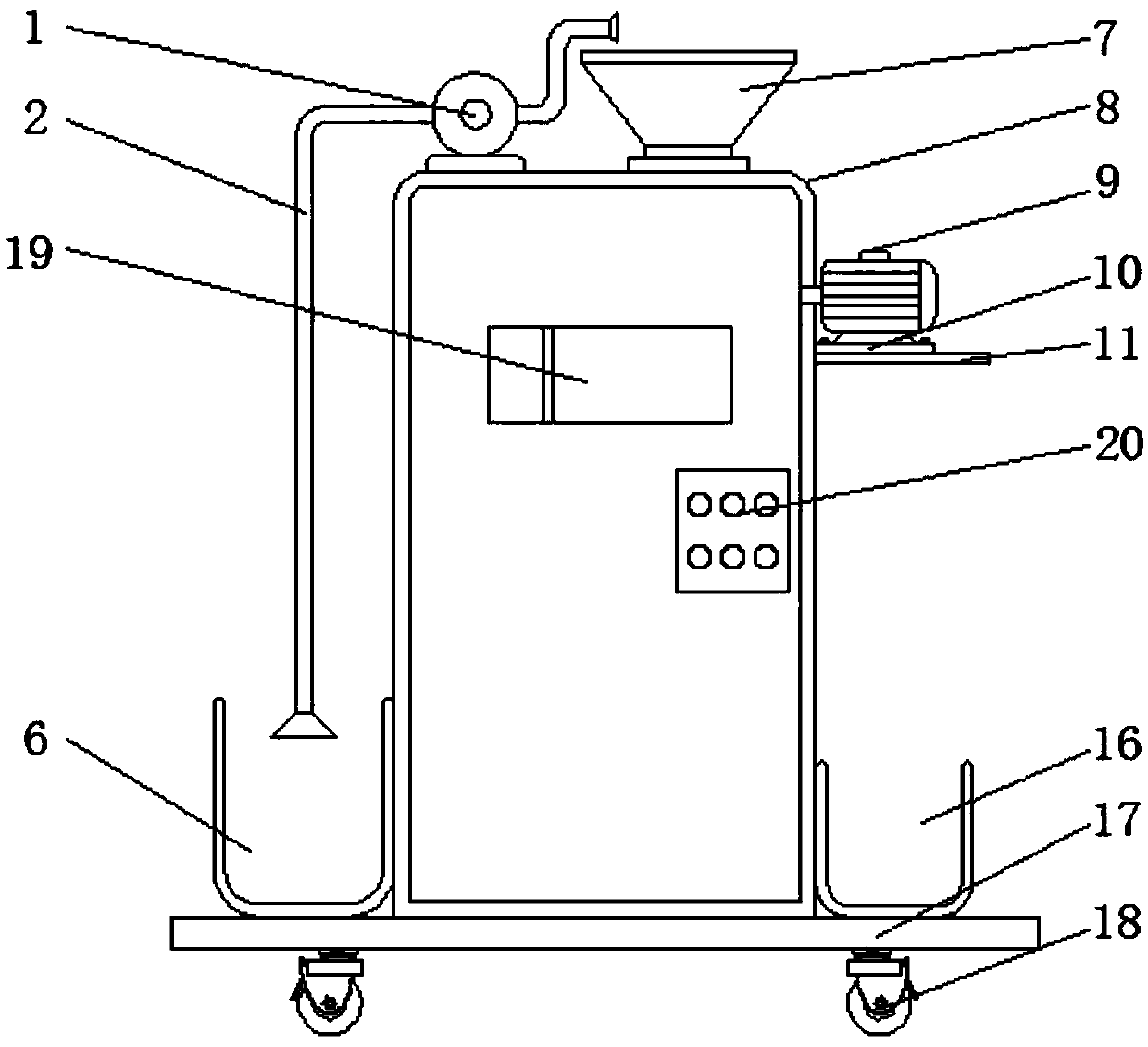 Waste crushing device of 3D printer