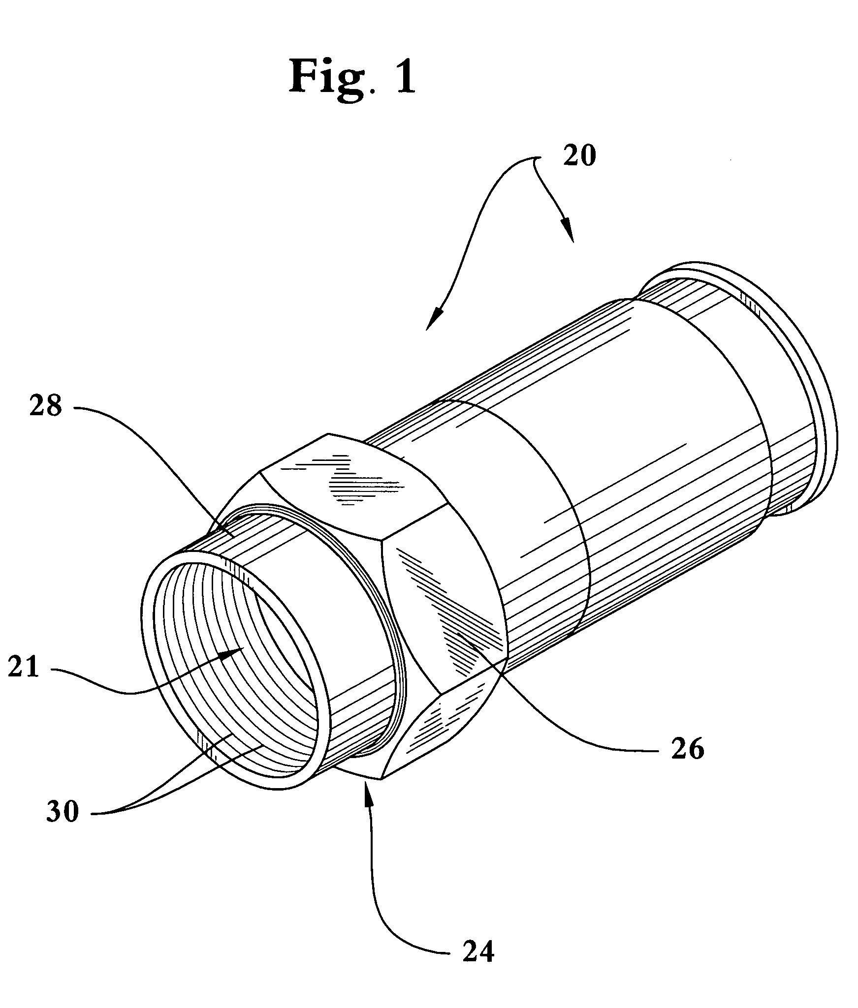 Coaxial connector grounding inserts