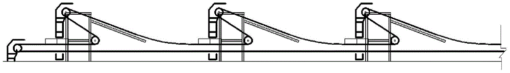 Rubber belt conveyor capable of realizing multi-point unloading and use method thereof