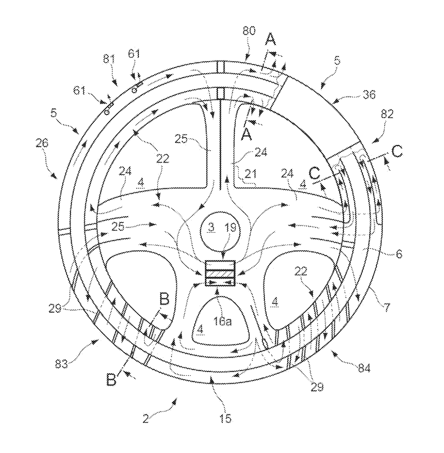 Heating and cooling device for handles, especially of steering mechanisms