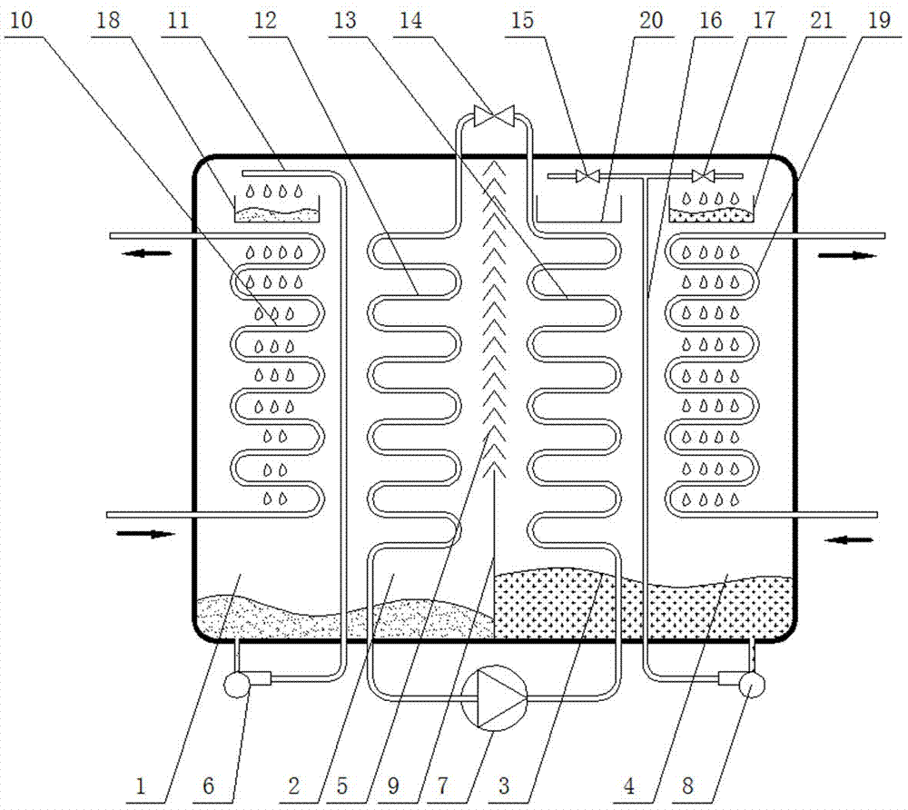 Compression and absorption combined cold storage process and unit