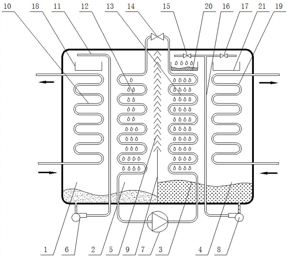 Compression and absorption combined cold storage process and unit