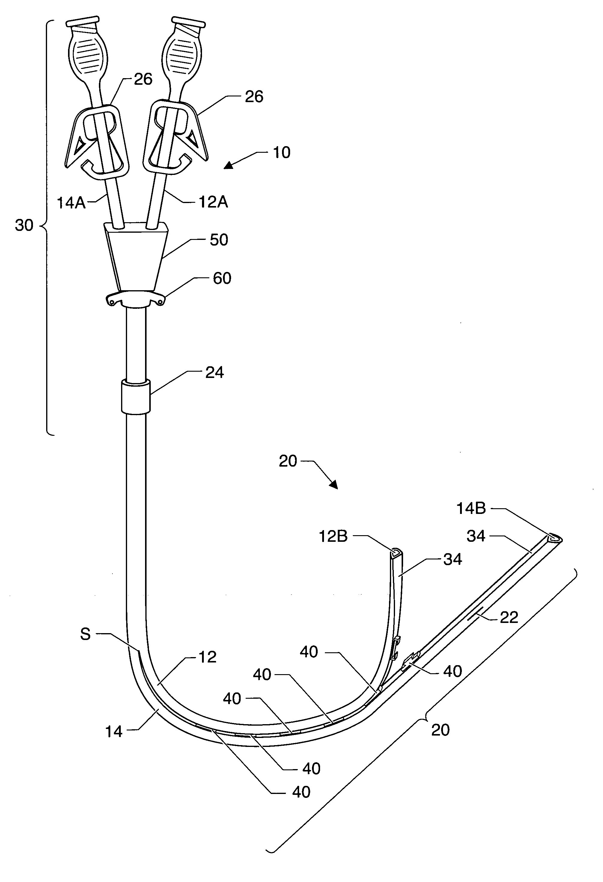 Catheter assembly with joinable catheters