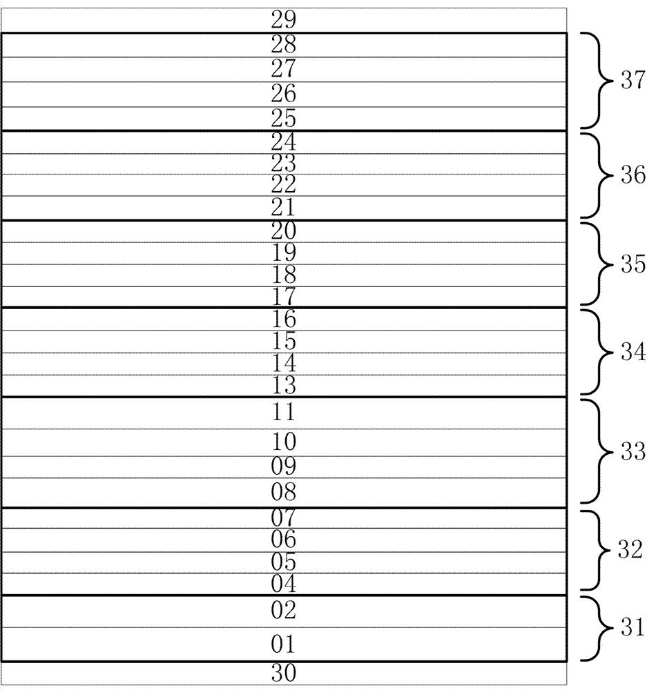 GaInP/GaAs/Ge/Ge four-junction solar cell and preparation method thereof