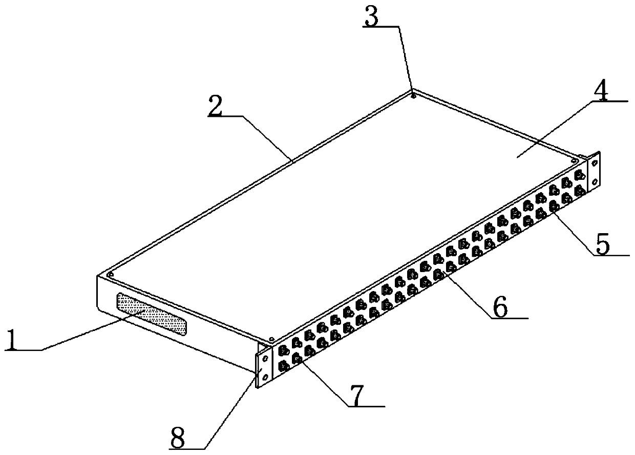 Assembled multilayer optical fiber distribution frame