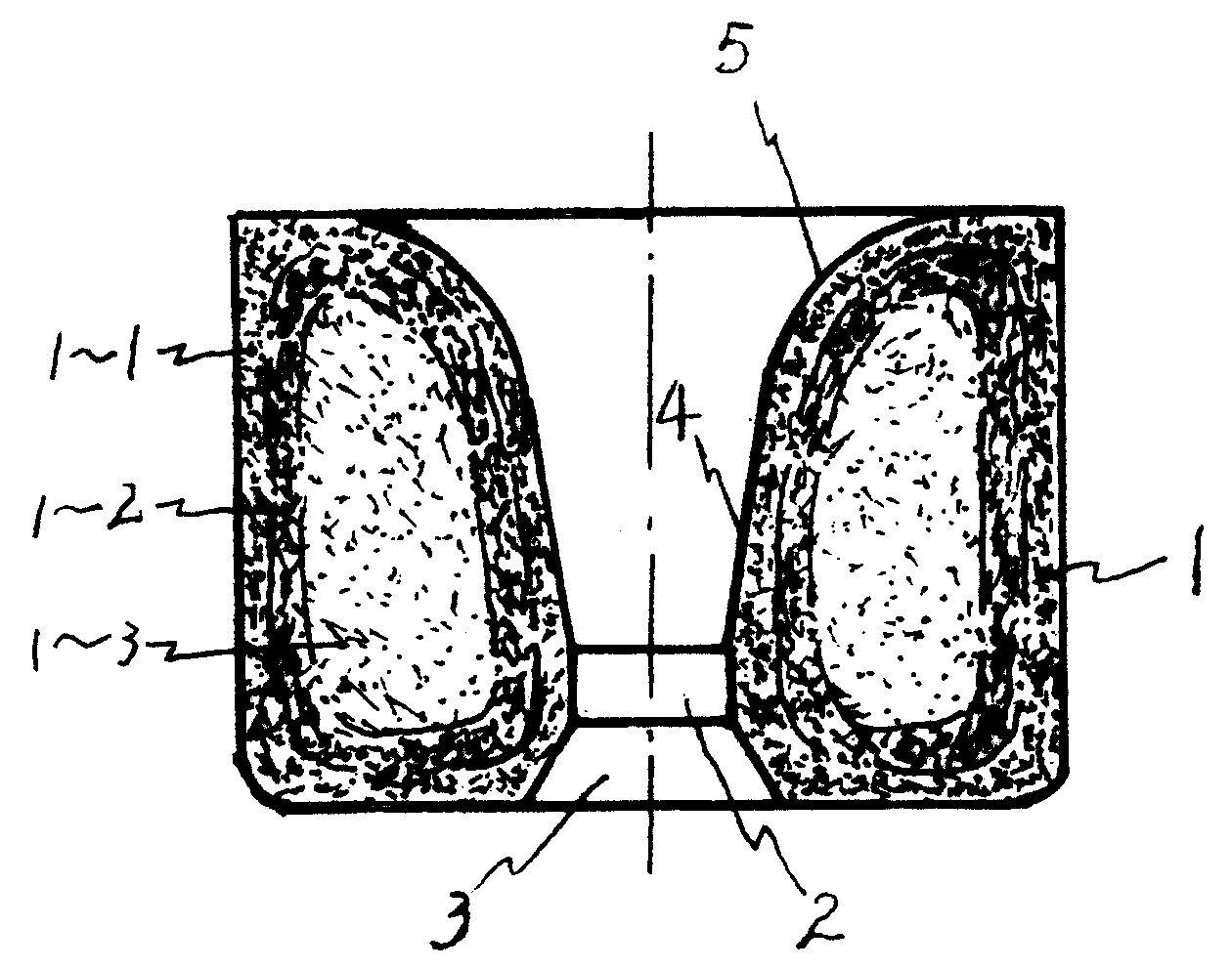 Production process of wire drawing hard alloy die with gradient varying performance