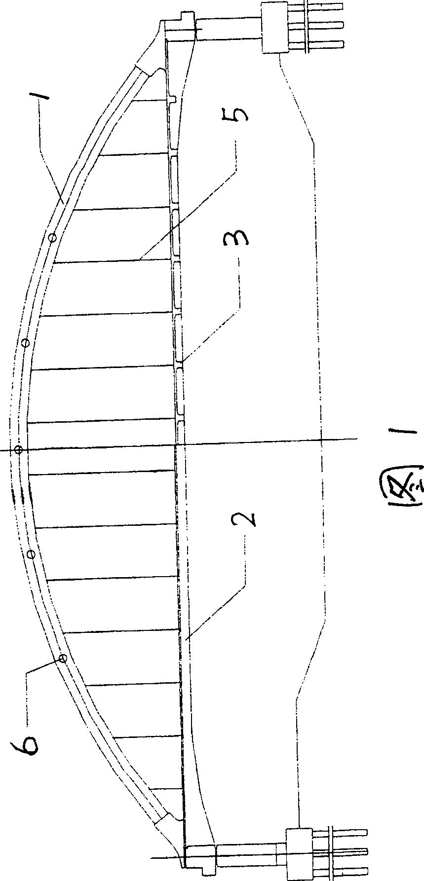 Track traffic and urban road integrated tie arch bridge