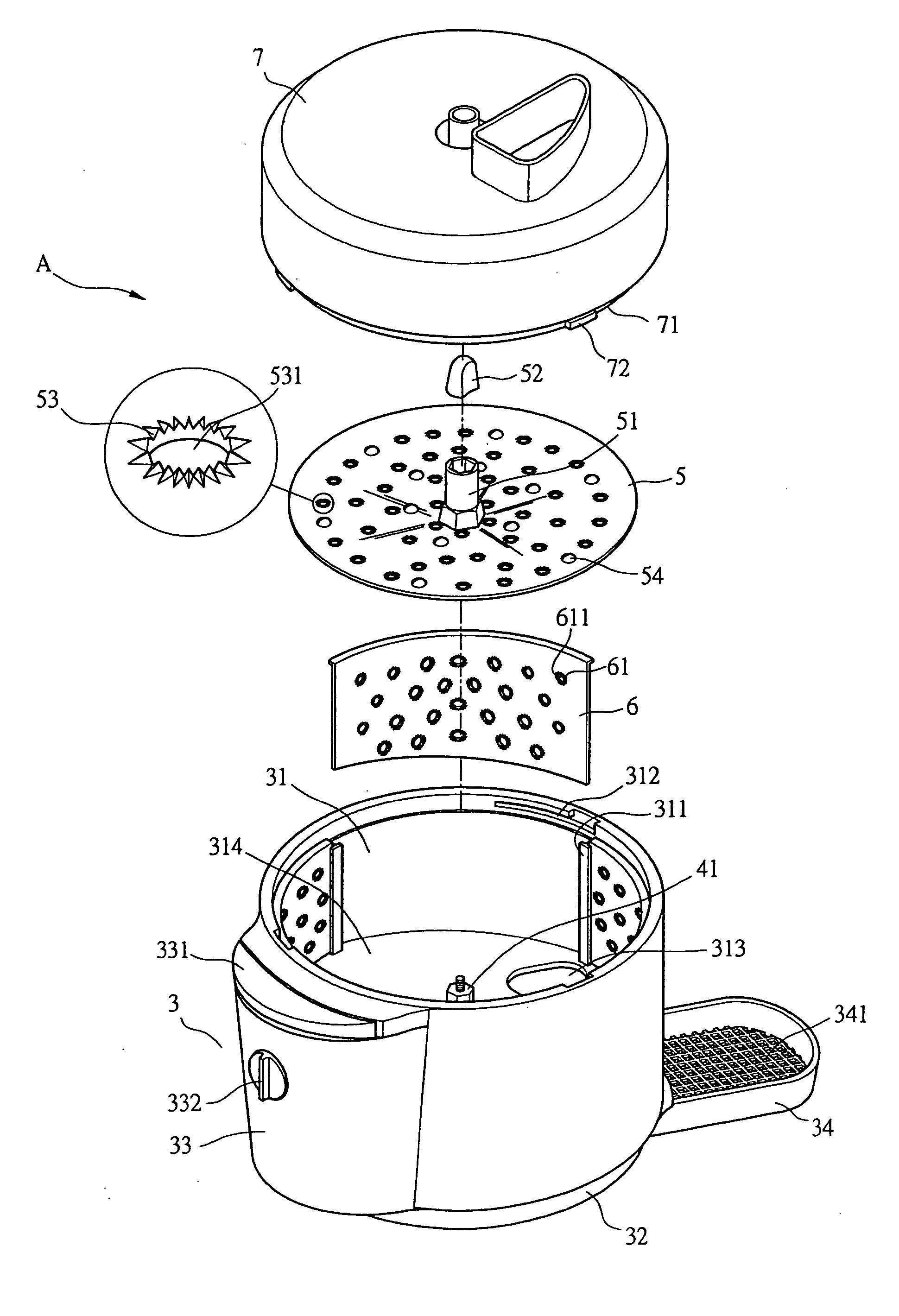 Fruit skin peeling device