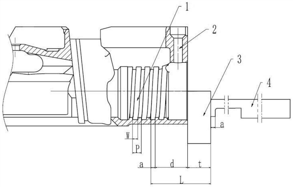 Manufacturing method of rectangular internal thread with fixed starting point