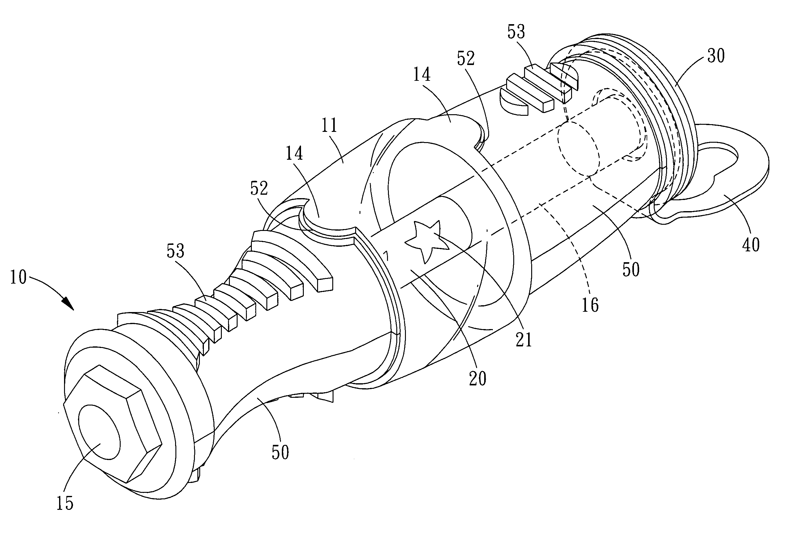 Polychrome transparent tool handle