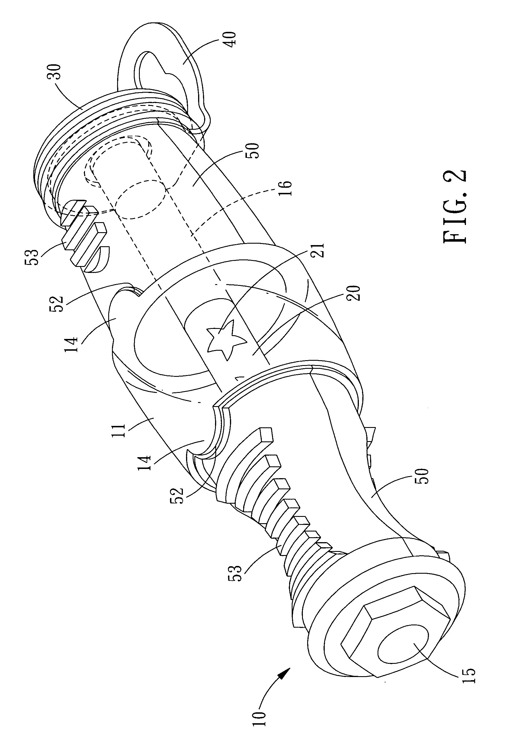 Polychrome transparent tool handle