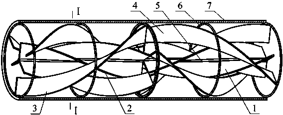 In-tube concentric double helix static mixer