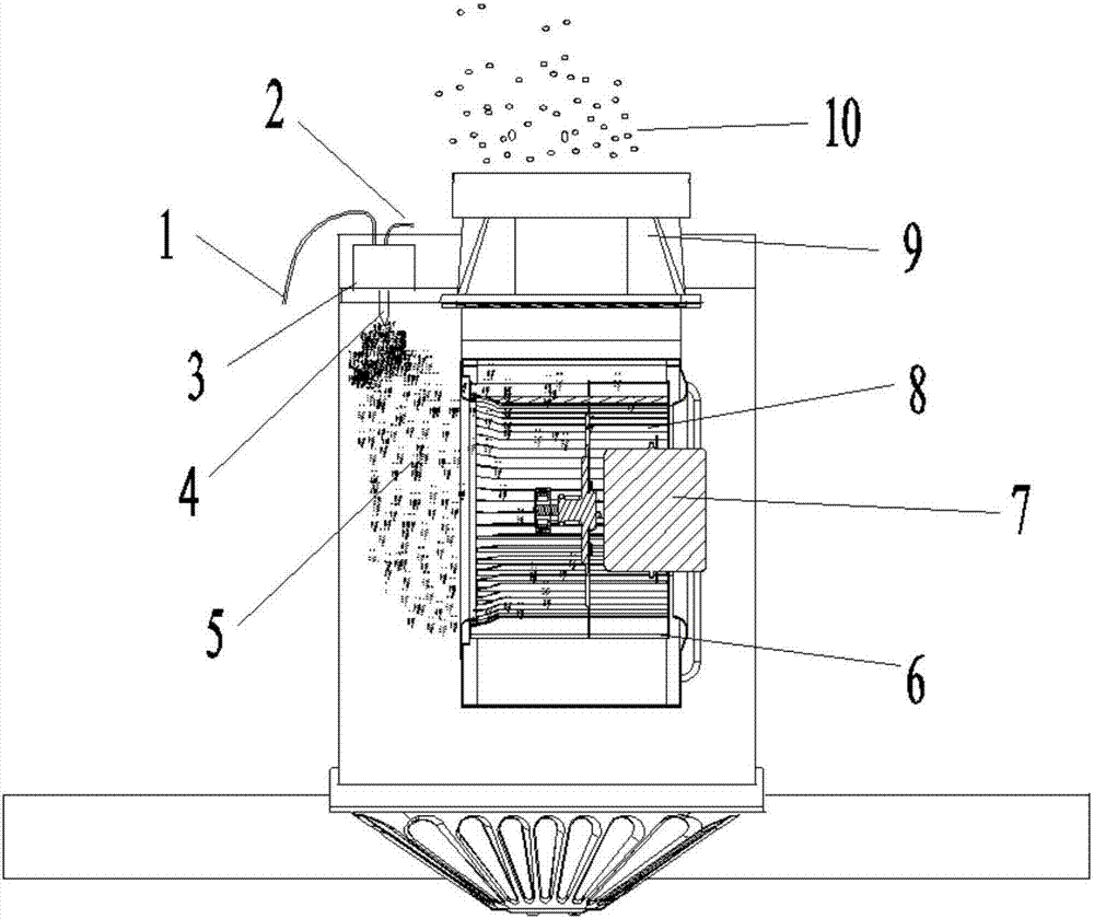 No-disassembly and no-washing range hood using micronanometer air bubble cleaning technology