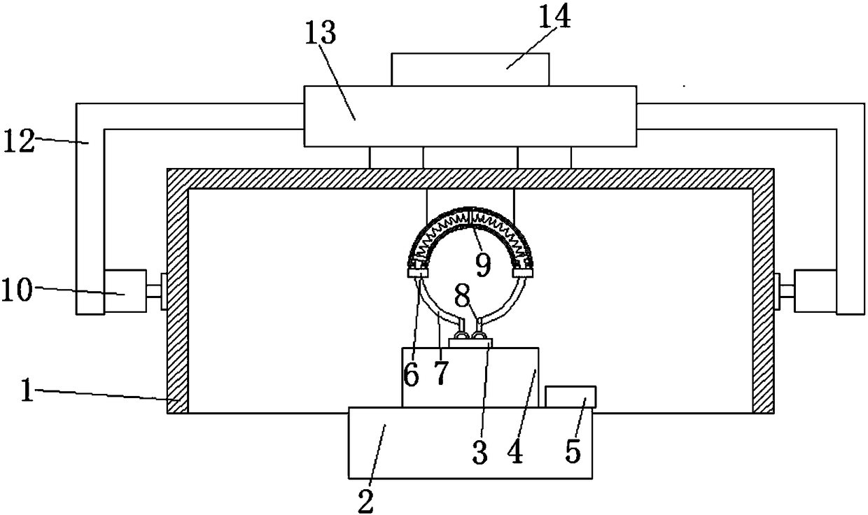 Adjusting device of illuminating lamp