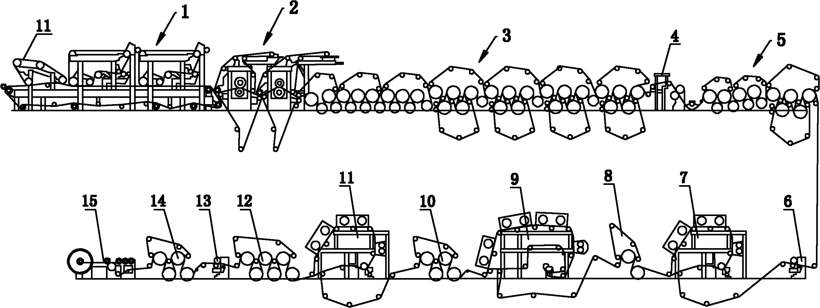 Three-stacked net forming equipment and method for producing coating surface bleached kraft liner board