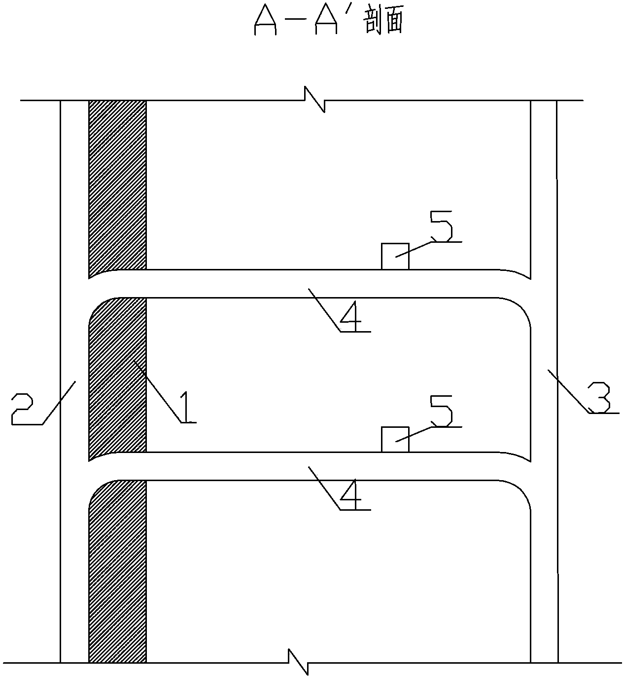 Horizontal transport haulageway for mid-deep and deep mining