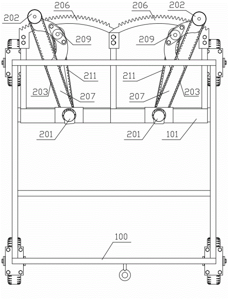 Weeding device capable of weeding among seedlings