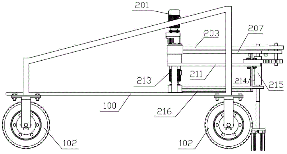 Weeding device capable of weeding among seedlings