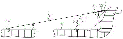 Feeder insulator and on-plane short-wave radio station wire antenna using same