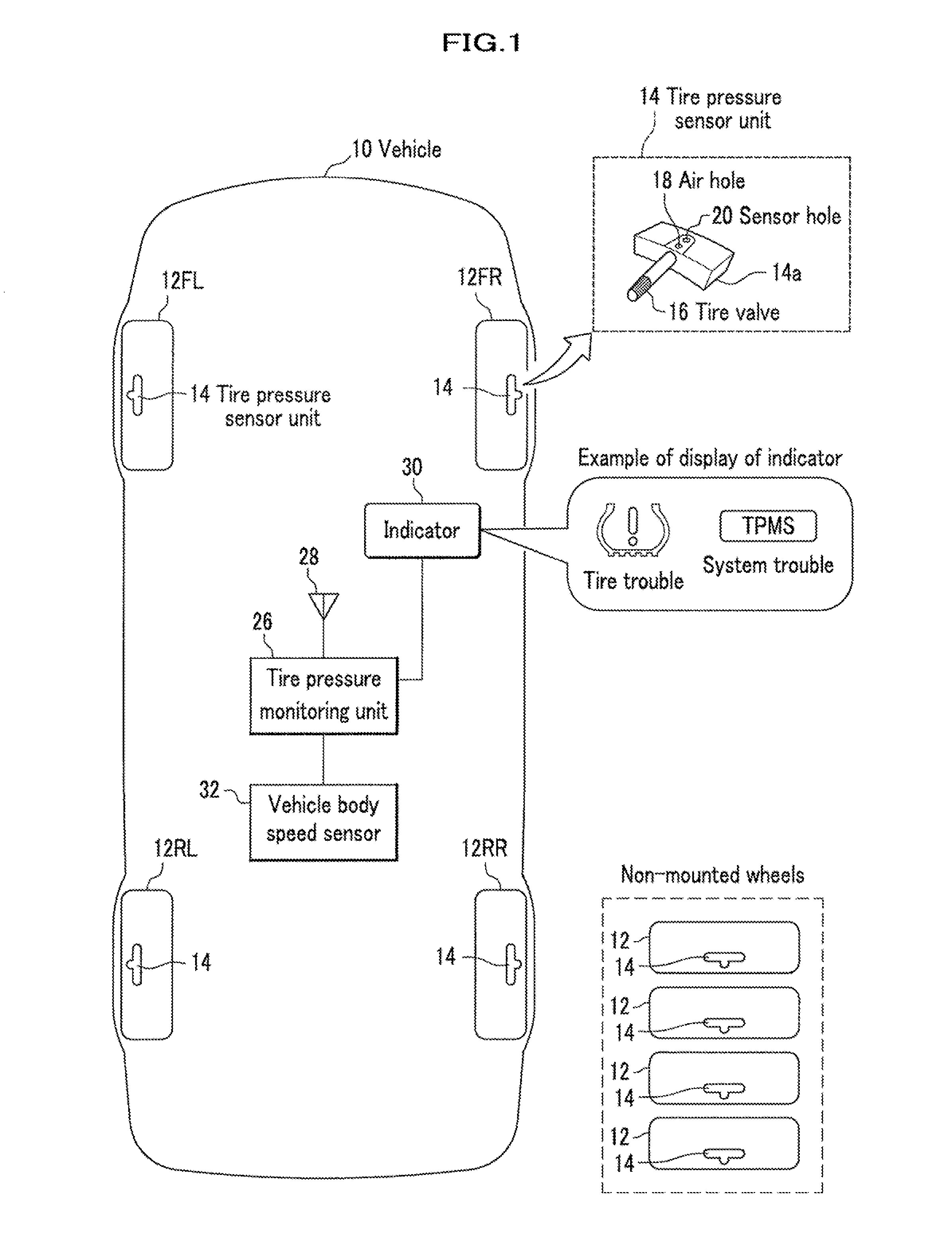 Tire pressure monitoring system and pressure monitoring unit