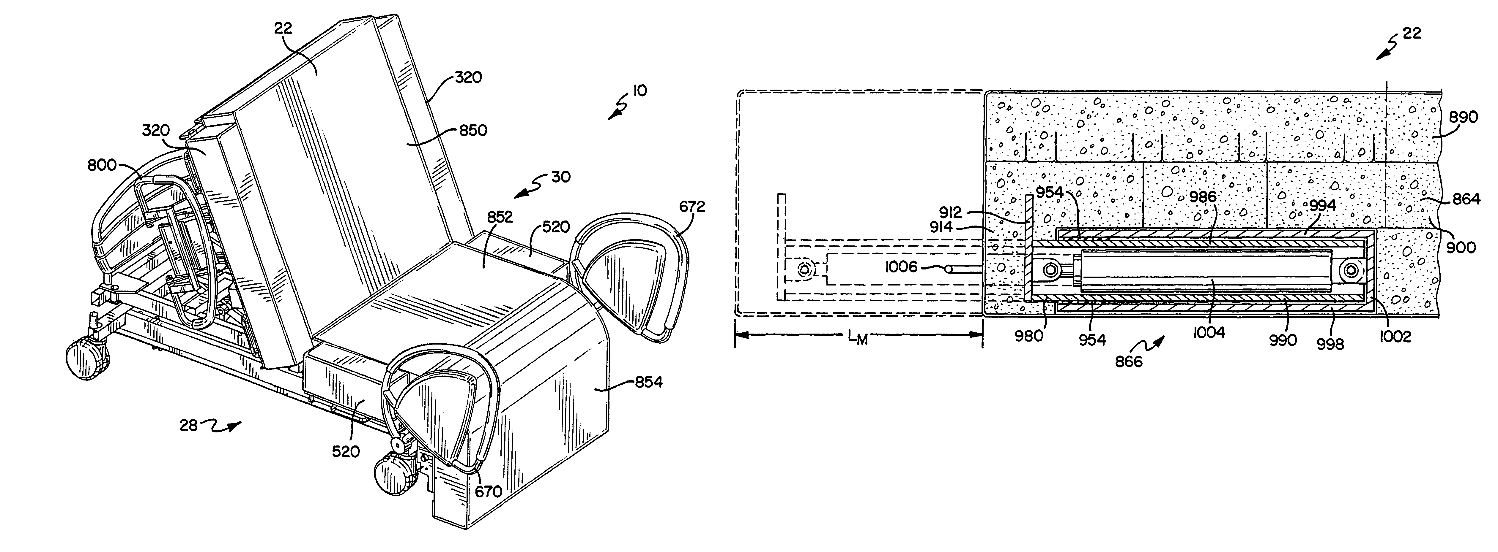 Mattress for a hospital bed