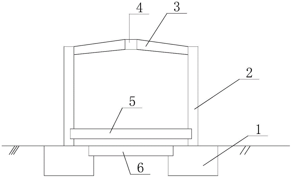 Four-cylindrical foundation combined foundation structure system with support